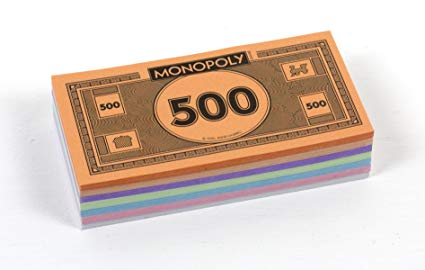 How much money is included in a standard monopoly kitchen
